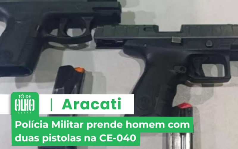 PMCE prende homem com duas armas de fogo durante fiscalização na CE-040, em Aracati